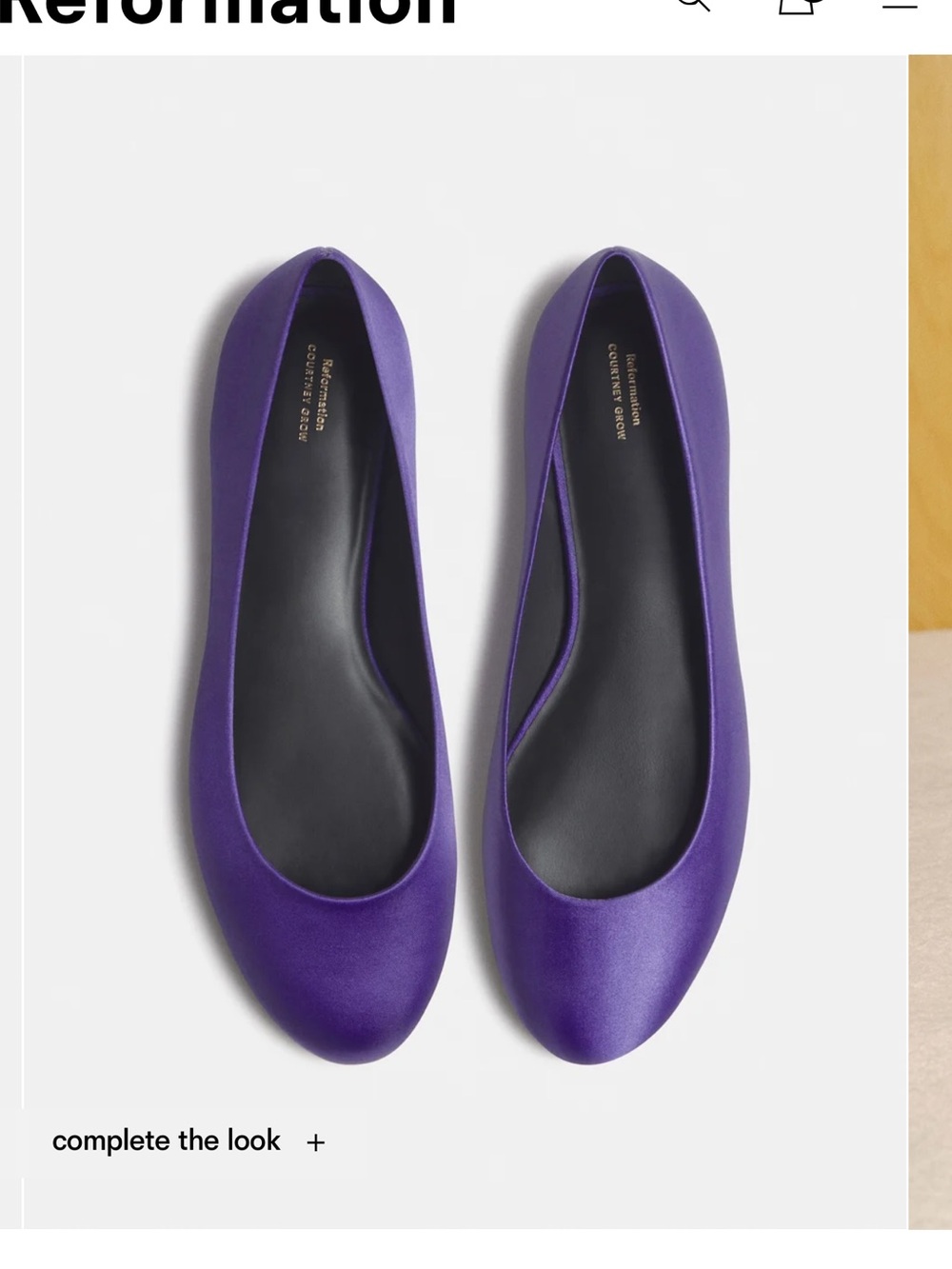 Reformation x Courtney Grow Charlie Taye Ballet Flat